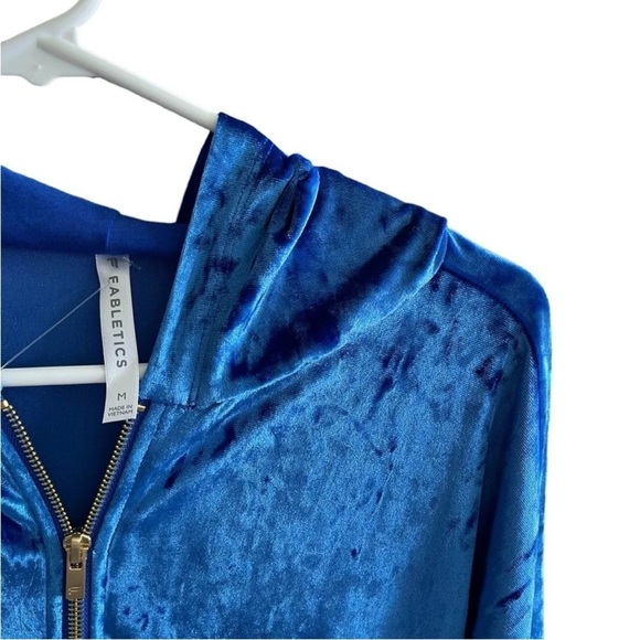 FABLETICS Crushed Velour Zip Up Hoodie Size M - Picture 12 of 13